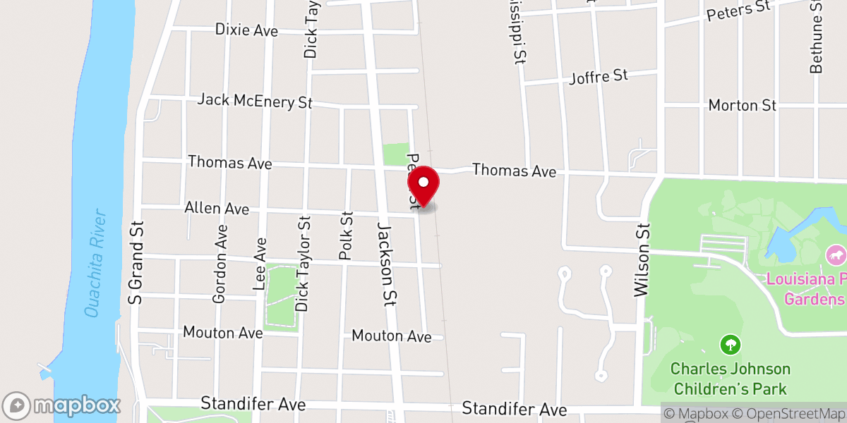 Map showing location of New Hope Pentecostal Church