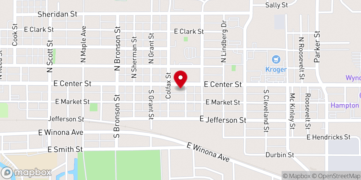 Map showing location of Redeemer Lutheran Church