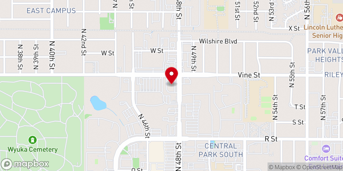 Map showing location of Deeper Life Bible Church, Lincoln, Nebraska, USA
