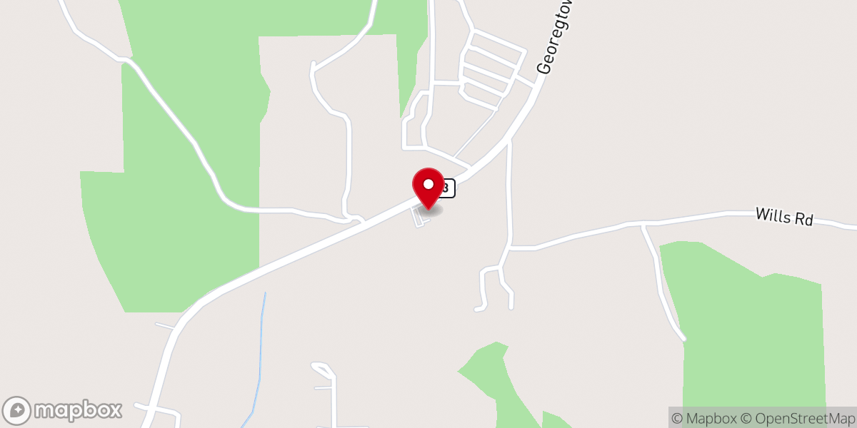 Map showing location of Georgetown Church
