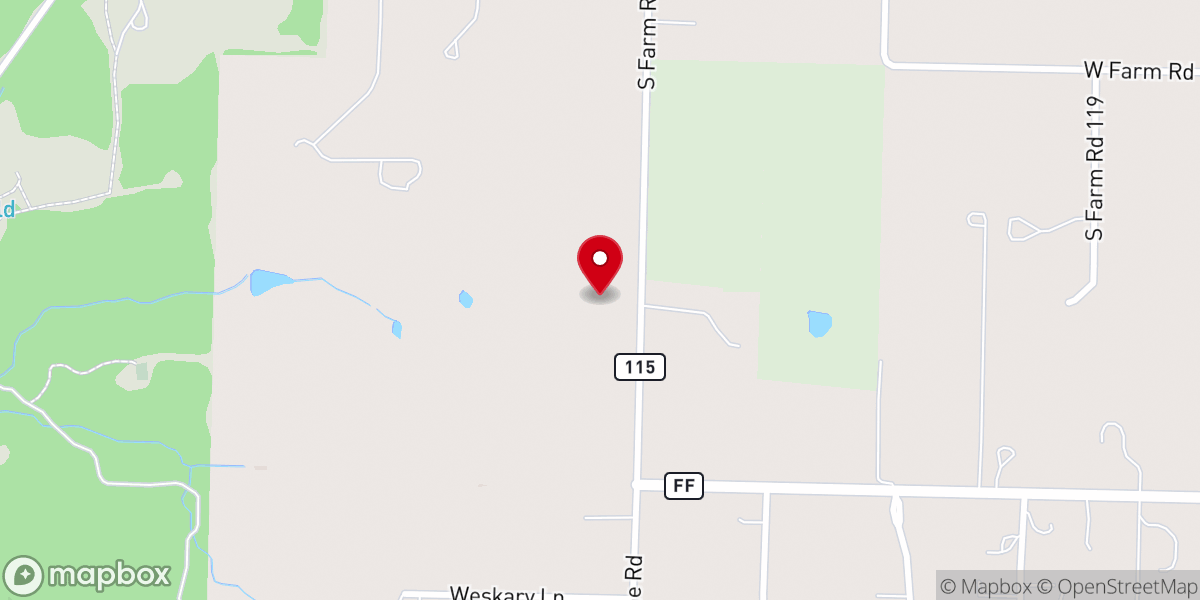 Map showing location of Wilsons Creek Church