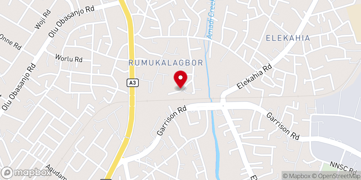Map showing location of Hilltop International Christian Centre