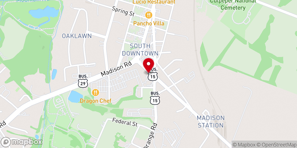 Map showing location of Hilltop Plaza