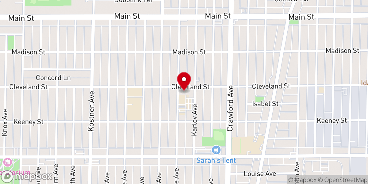 Map showing location of Saint Lambert's Catholic Church