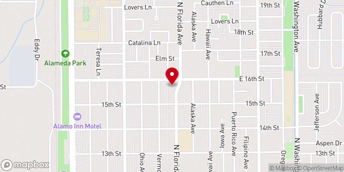 Map showing location of The Potter's House Christian Church