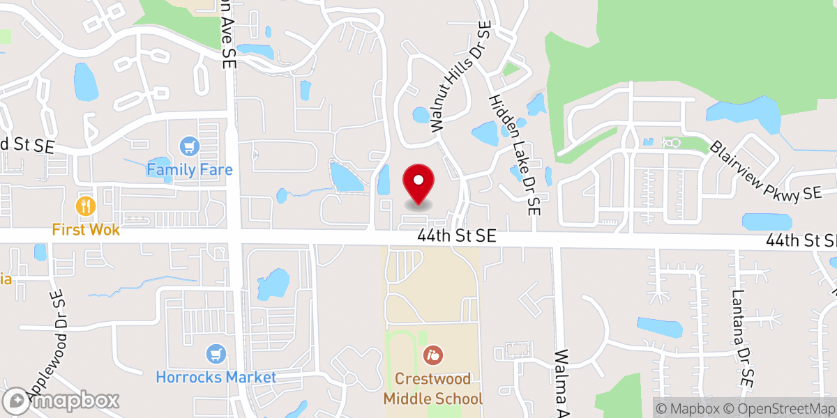 Map showing location of Pentecostals of Kentwood