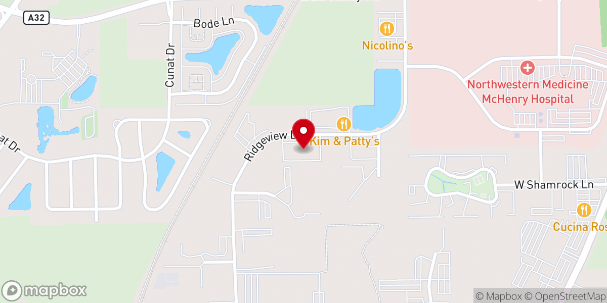 Map showing location of Orchard Church