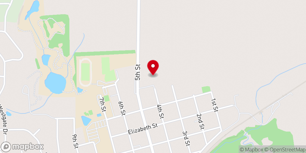 Map showing location of Hawley Alliance Church