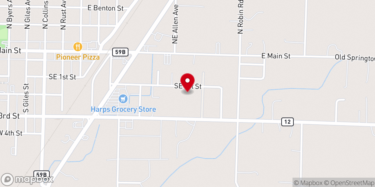 Map showing location of Camp Joshua Inc