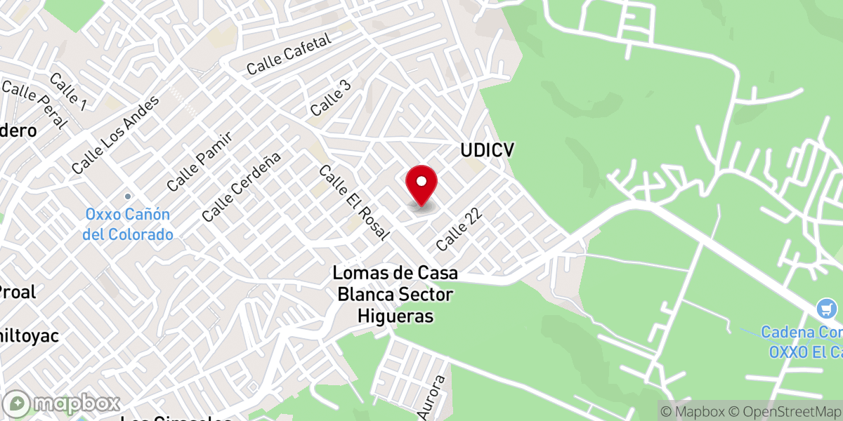 Map showing location of Nuestra Señora del Tepeyac