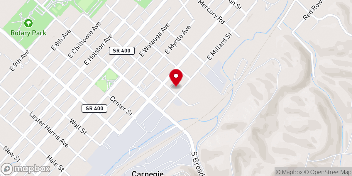 Map showing location of East Fairview Church