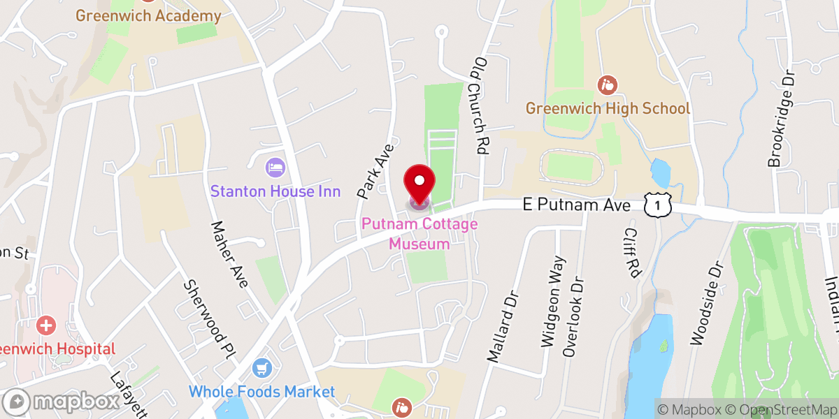 Map showing location of Putnam Cottage