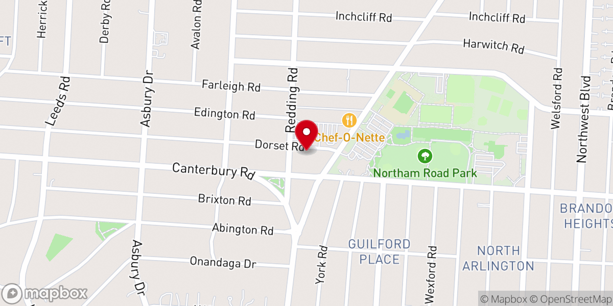Map showing location of St Mark's Episcopal Church