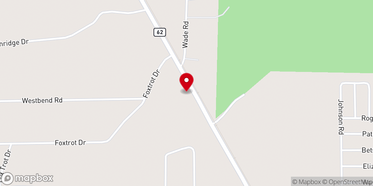 Map showing location of Mauriceville Church