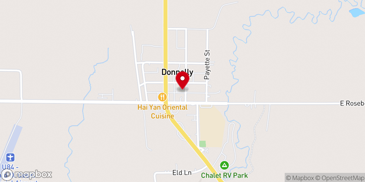 Map showing location of Donnelly City Clerk