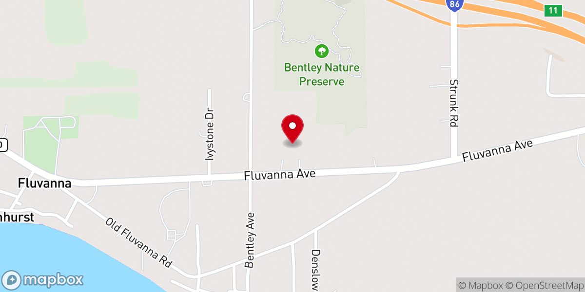 Map showing location of Fluvanna Community Church