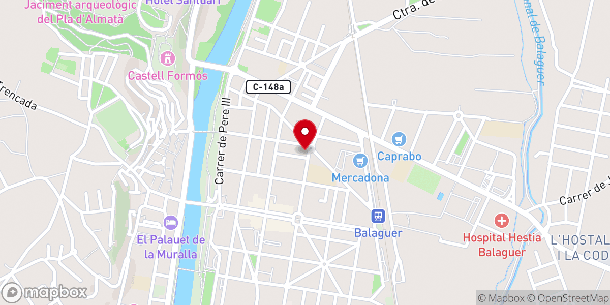 Map showing location of Iglesia del Sagrado Corazón