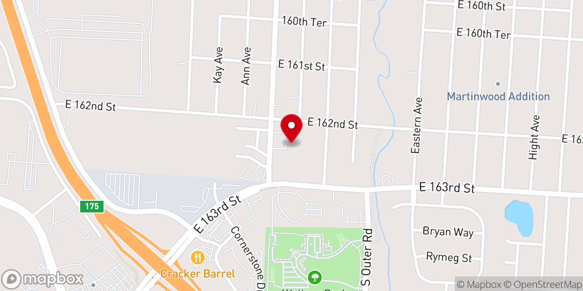 Map showing location of Southland Baptist Church