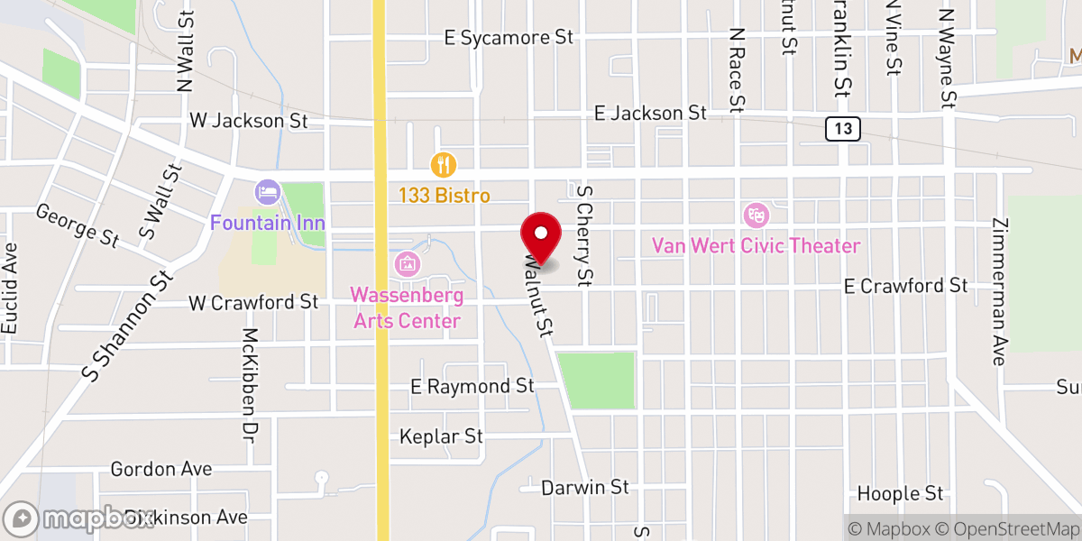 Map showing location of Trinity Global Methodist Church