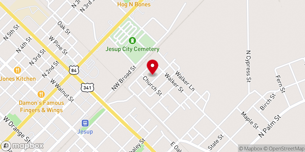 Map showing location of New Generation Baptist Church