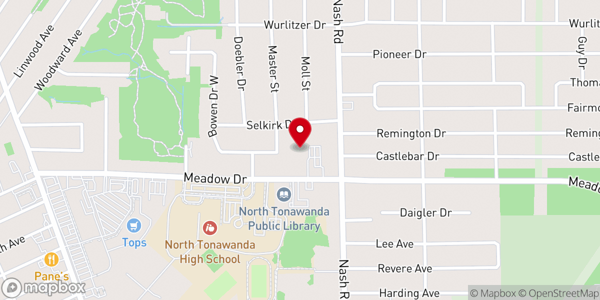 Map showing location of Lighthouse Baptist Church
