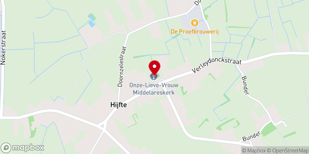Map showing location of Maria Middelareskerk