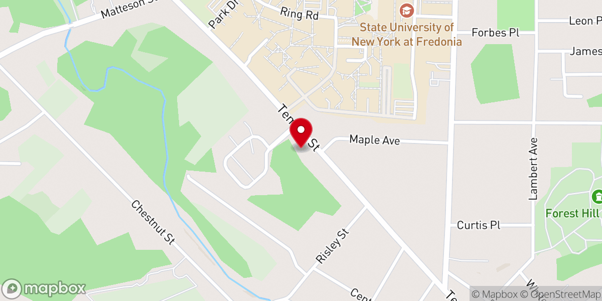 Map showing location of Unitarian Universalist Church