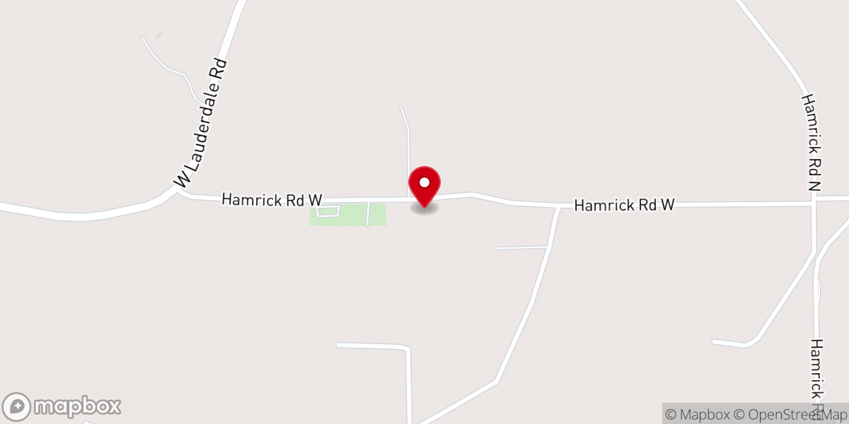 Map showing location of Oakdale Church
