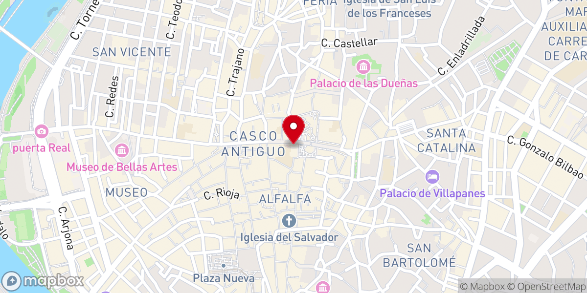 Map showing location of Iglesia de la Anunciación