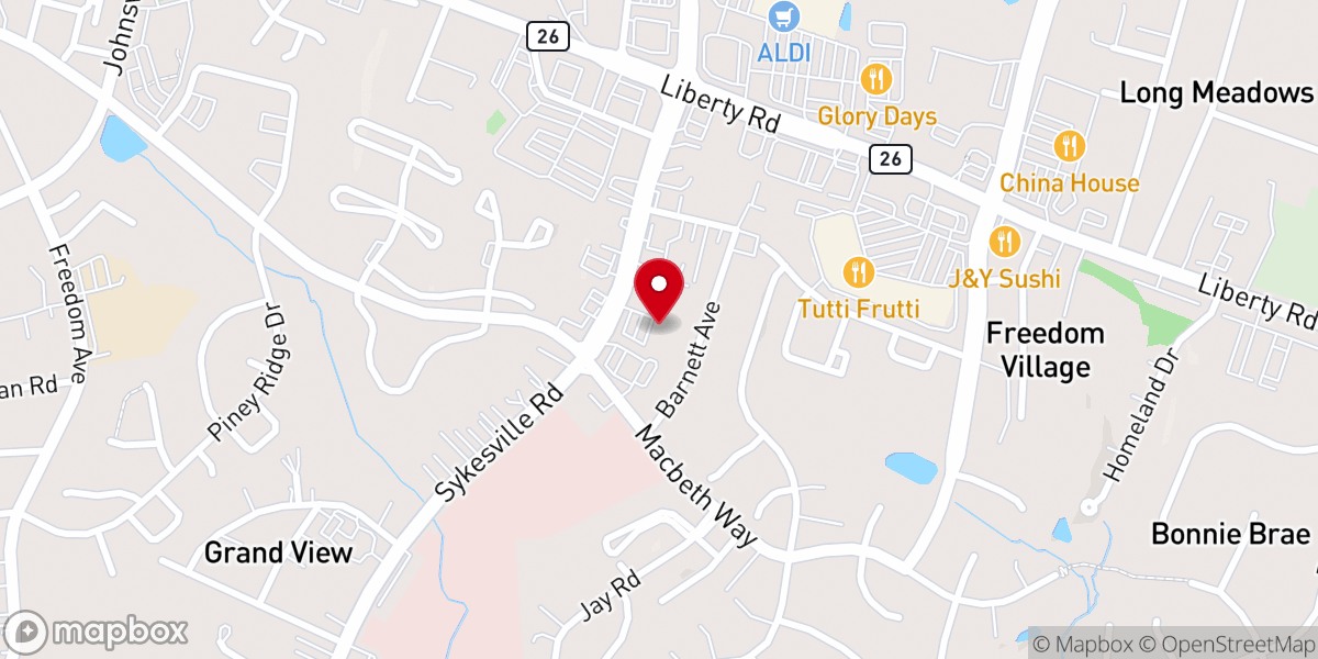Map showing location of Impact Church