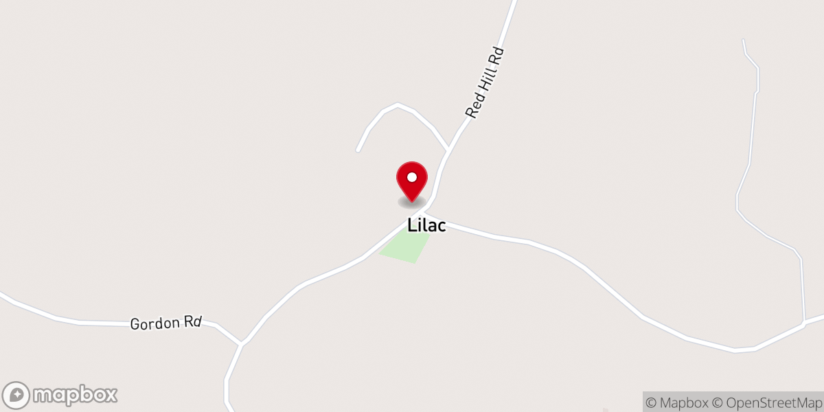 Map showing location of Red Hill Church