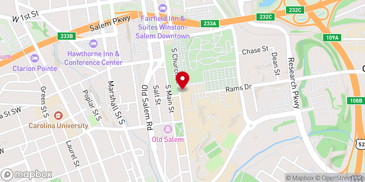 Map showing location of Moravian Church Southern Prvnc
