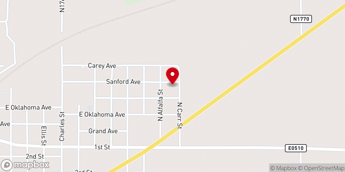 Map showing location of Faith Church