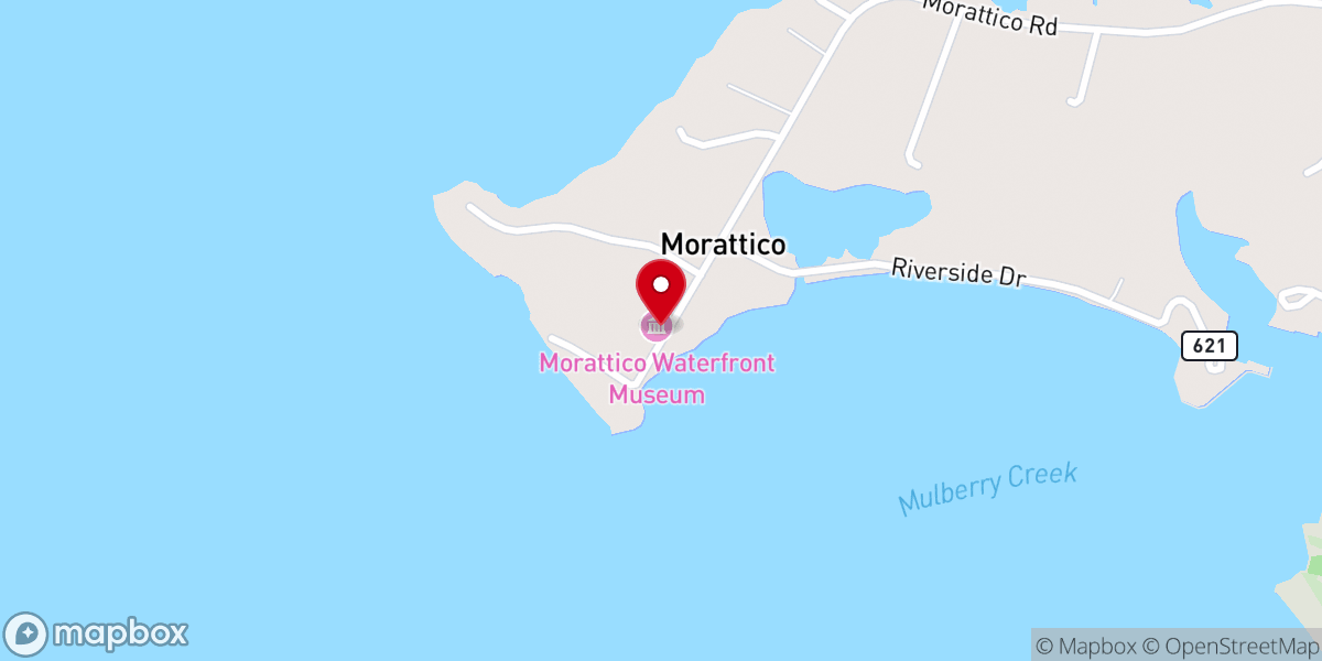 Map showing location of Morattico Waterfront Museum