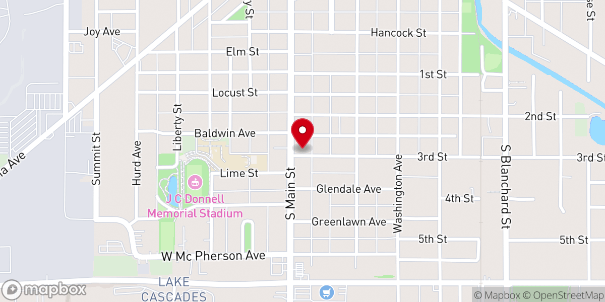 Map showing location of First Church of Christ Room
