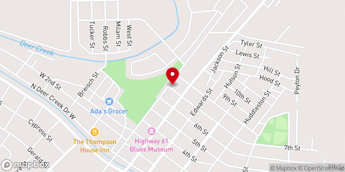 Map showing location of St Peter's Baptist Church