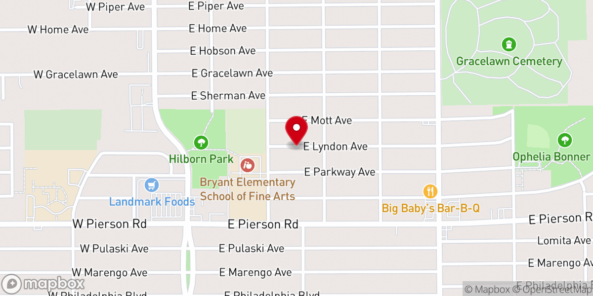 Map showing location of House of Prayer Full Gospel Church of God in Christ