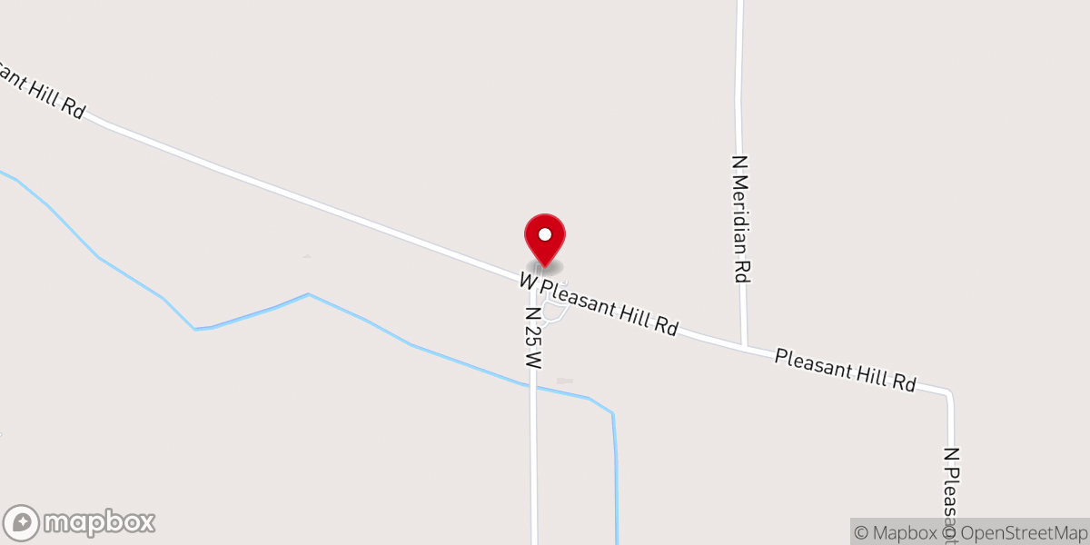 Map showing location of Pleasant Hill Church