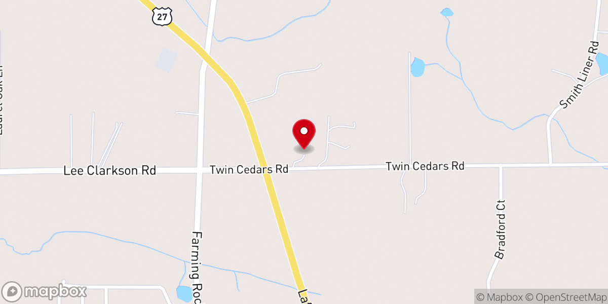 Map showing location of Hope Fellowship EPC
