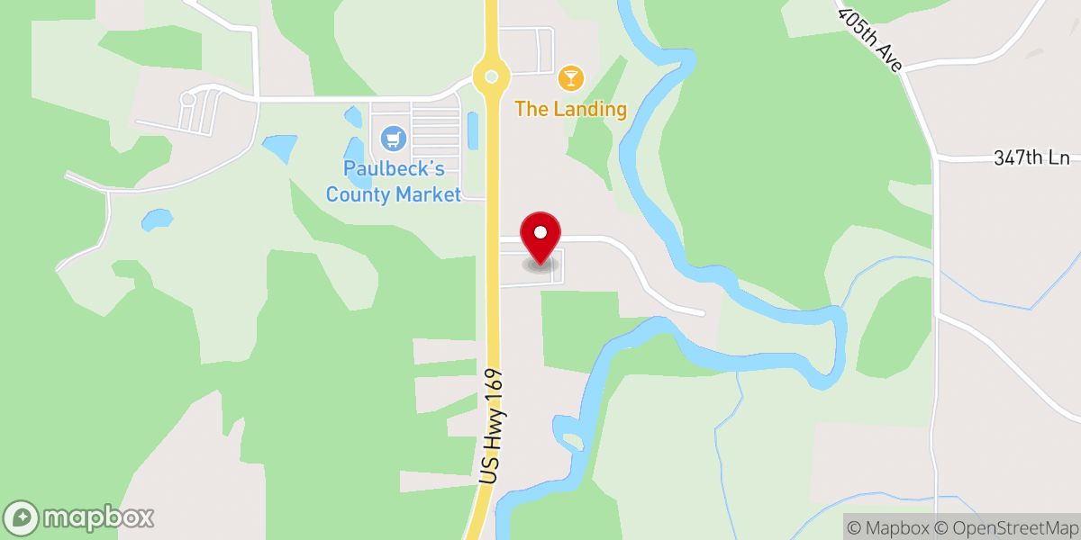 Map showing location of Aitkin Assembly of God