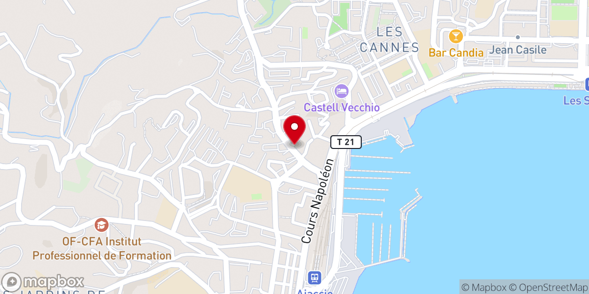 Map showing location of Paroisse Saint Jean