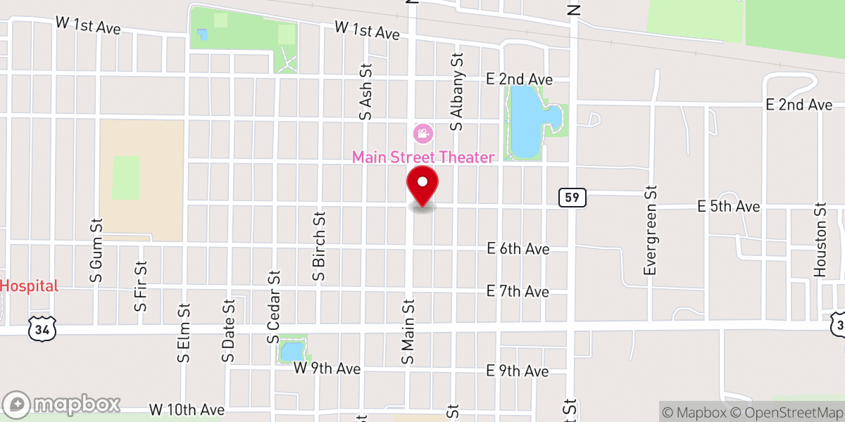 Map showing location of Freedom Fellowship