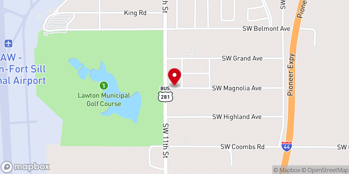 Map showing location of Southside Church