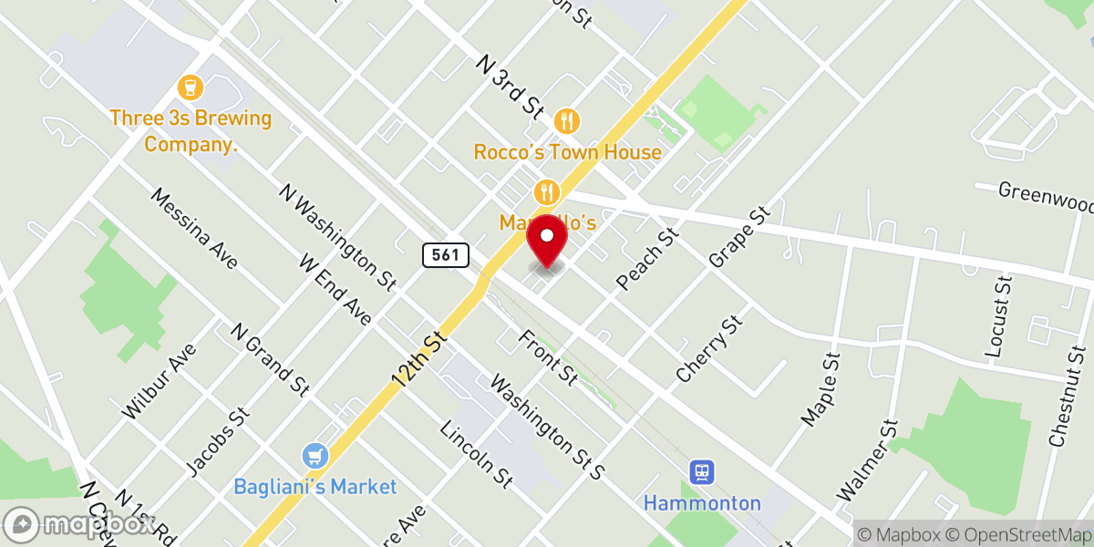Map showing location of Hammonton Spanish Seventh-day Adventist Church