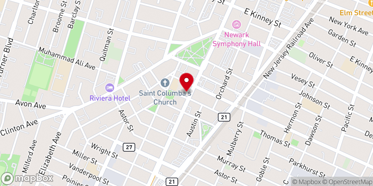 Map showing location of La Hermosa Church