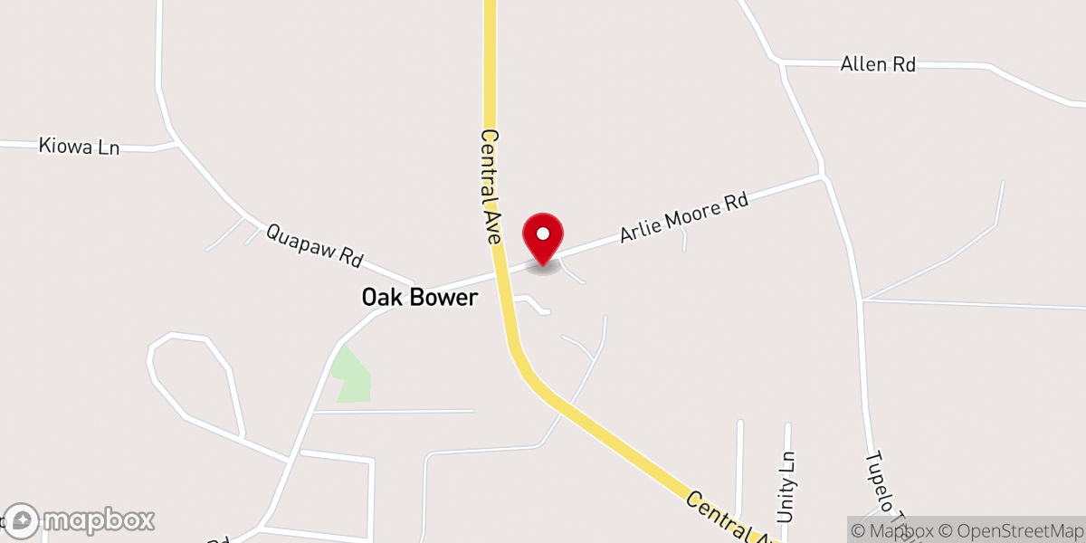 Map showing location of Bismarck Pentecostal Church