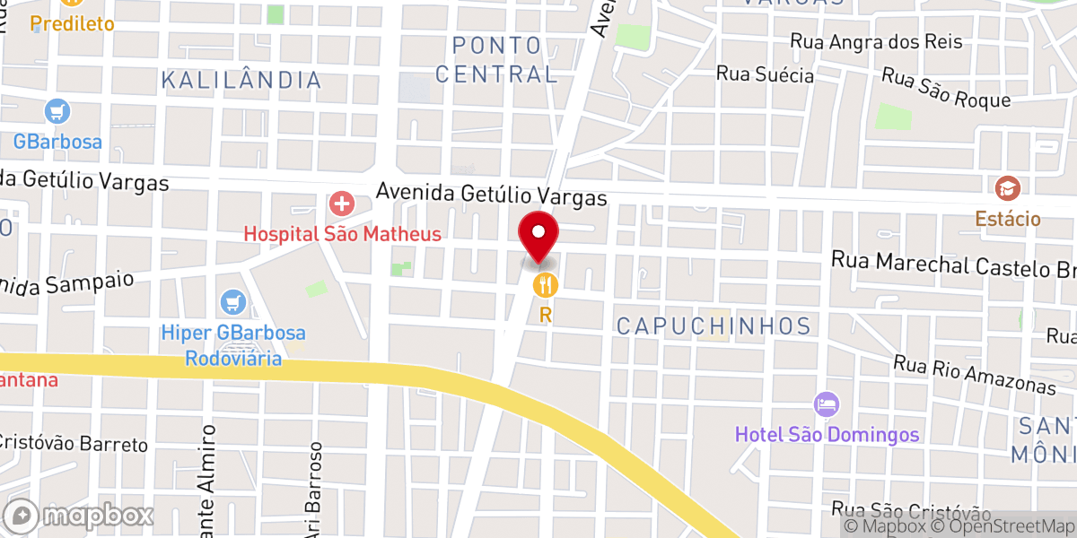Map showing location of Igreja Batista Luz Divina