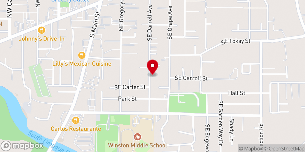 Map showing location of Winston Assembly of God