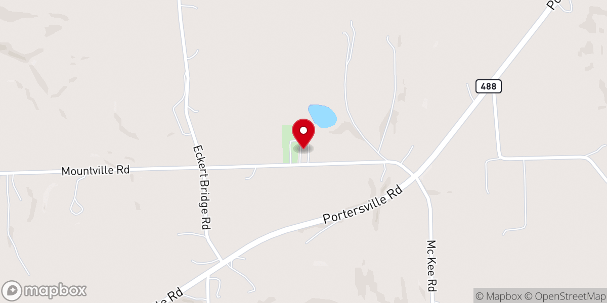 Map showing location of Mountville Presbyterian Church