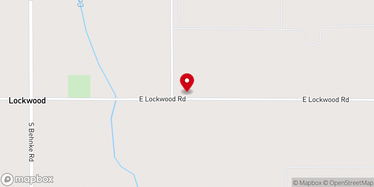Map showing location of Lockwood Community Church